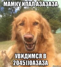 мамку ипал азазаза увидимся в 2045))0азаза