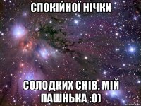 спокійної нічки солодких снів, мій пашнька :о)