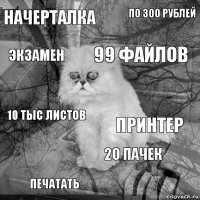 начерталка принтер 99 файлов печатать 10 тыс листов по 300 рублей 20 пачек экзамен  