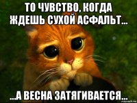 то чувство, когда ждешь сухой асфальт... ...а весна затягивается...