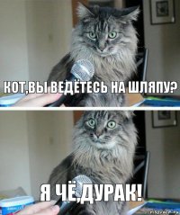 Кот,вы ведётесь на шляпу? Я чё,дурак!