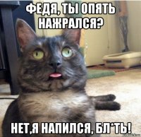 федя, ты опять нажрался? нет,я напился, бл*ть!