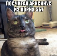 посчитай арксинус из корня 567 