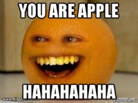 you are apple hahahahaha