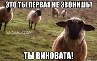 это ты первая не звонишь! ты виновата!