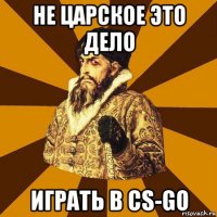 не царское это дело играть в cs-go