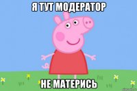 я тут модератор не матерись