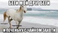 беги мой друг беги и печеньку с чайком захвти