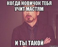 когда новичок тебя учит мастям и ты такой