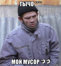 тычо **** мой мусор *?*?