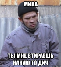 мила ты мне втираешь какую то дич