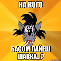 на кого басом лайеш шавка...?