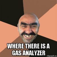  where there is a gas analyzer