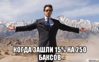  когда зашли 15% на 250 баксов