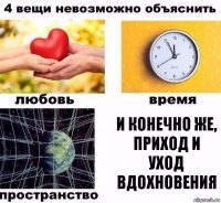 И конечно же, приход и уход вдохновения