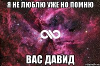 я не люблю уже но помню вас давид