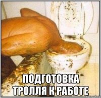  подготовка тролля к работе