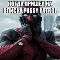 когда пришел на вписку pussy patrol 