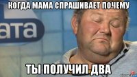 когда мама спрашивает почему ты получил два