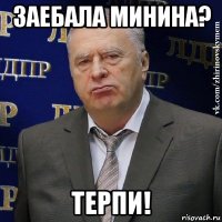 заебала минина? терпи!