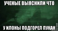 ученые выяснили что у илоны подгорел пукан