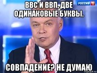 ввс и ввп, две одинаковые буквы. совпадение? не думаю