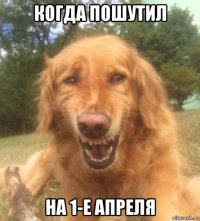 когда пошутил на 1-е апреля