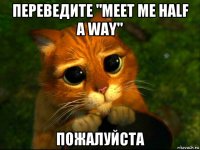 переведите "meet me half a way" пожалуйста