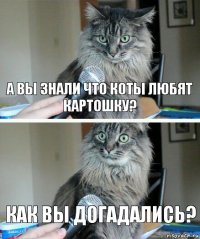 А вы знали что коты любят картошку? Как вы догадались?