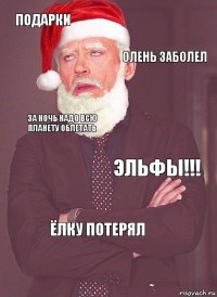 подарки олень заболел за ночь надо всю планету облетать эльфы!!! ёЛКУ ПОТЕРЯЛ