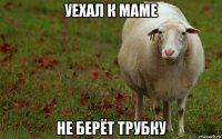 уехал к маме не берёт трубку