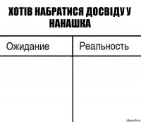 хотів Набратися досвіду у нанашка  