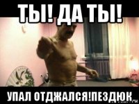 ты! да ты! упал отджался!пездюк