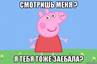 смотришь меня ? я тебя тоже заебала?