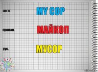 My Cop Майкоп Мусор