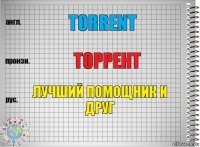 Torrent Торрент Лучший помощник и друг