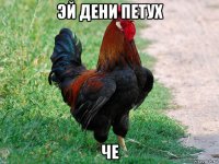 эй дени петух че