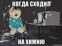 когда сходил на химию