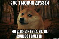 200 тысячи друзей но для артеза их не существует(((