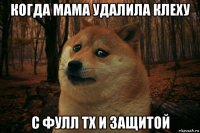 когда мама удалила клеху с фулл тх и защитой