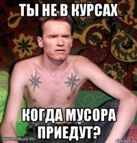 ты не в курсах когда мусора приедут?