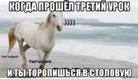 когда прошёл третий урок и ты торопишься в столовую