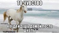 то чувство когда идешь домой после школы