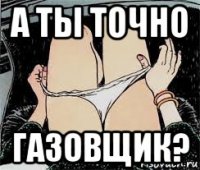 а ты точно газовщик?