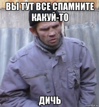 вы тут все спамните какуй-то дичь