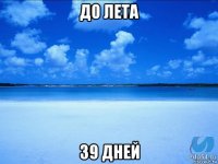 до лета 39 дней