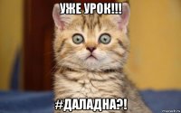 уже урок!!! #даладна?!