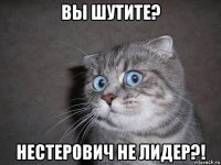 вы шутите? нестерович не лидер?!