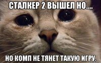 сталкер 2 вышел но.... но комп не тянет такую игру.