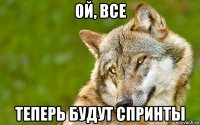 ой, все теперь будут спринты